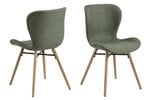 2-jų kėdžių komplektas Batilda A1, žalios/ąžuolo spalvos