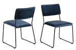 2-jų kėdžių komplektas Cornelia, mėlynas
