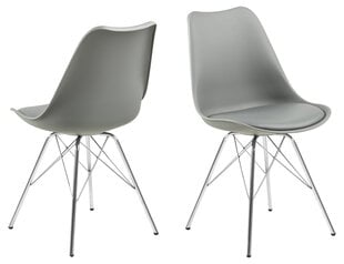 4-ių kėdžių komplektas Eris, pilkas kaina ir informacija | Virtuvės ir valgomojo kėdės | pigu.lt