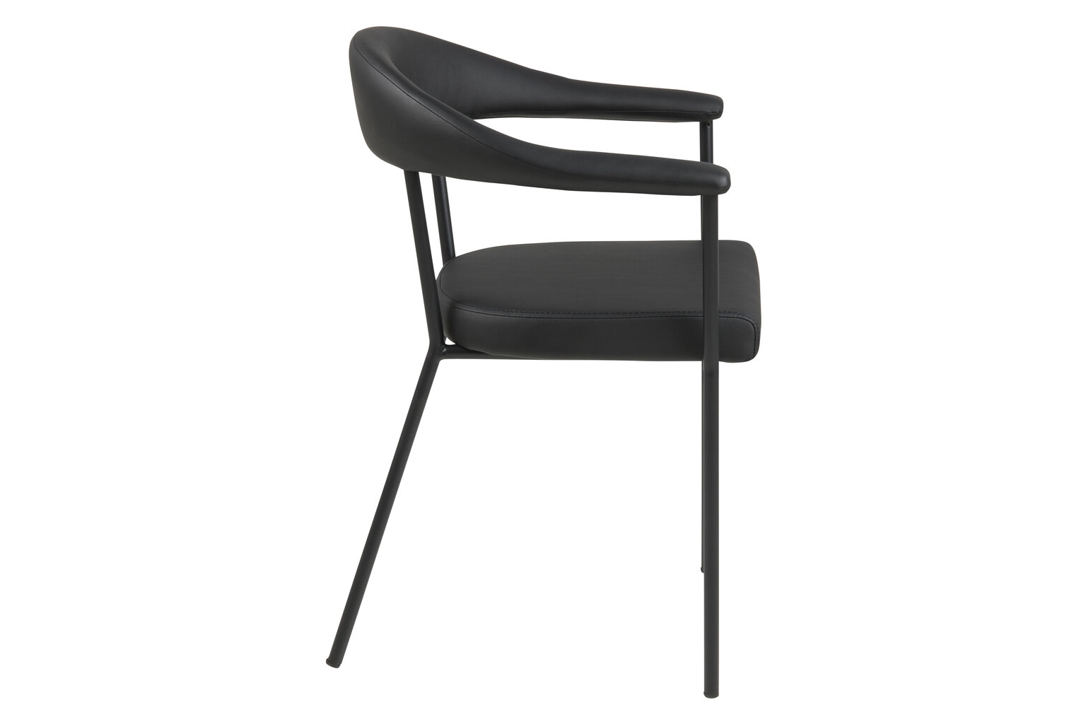 2-jų kėdžių komplektas Ava, juodas kaina ir informacija | Virtuvės ir valgomojo kėdės | pigu.lt
