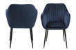 Kėdė Emilia, tamsiai mėlyna цена и информация | Virtuvės ir valgomojo kėdės | pigu.lt
