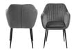Kėdė Emilia, pilka/juoda kaina ir informacija | Virtuvės ir valgomojo kėdės | pigu.lt
