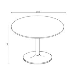Valgomojo stalas Ibiza, baltas kaina ir informacija | Virtuvės ir valgomojo stalai, staliukai | pigu.lt