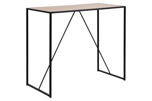 Baro stalas Seaford, ąžuolo/juodos spalvos kaina ir informacija | Virtuvės ir valgomojo stalai, staliukai | pigu.lt