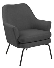 Fotelis Chisa, tamsiai pilkas/juodas kaina ir informacija | Svetainės foteliai | pigu.lt