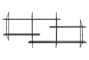 Подвесная полка Belfast, 191x25x79 см, черная цена и информация | Полки | pigu.lt