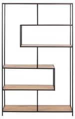 Lentyna Seaford, 114x35x185 cm, ruda/juoda kaina ir informacija | Lentynos | pigu.lt