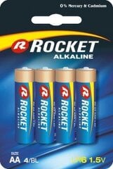 Rocket Alkaline AA elementas, 4 vnt. цена и информация | Батарейки | pigu.lt