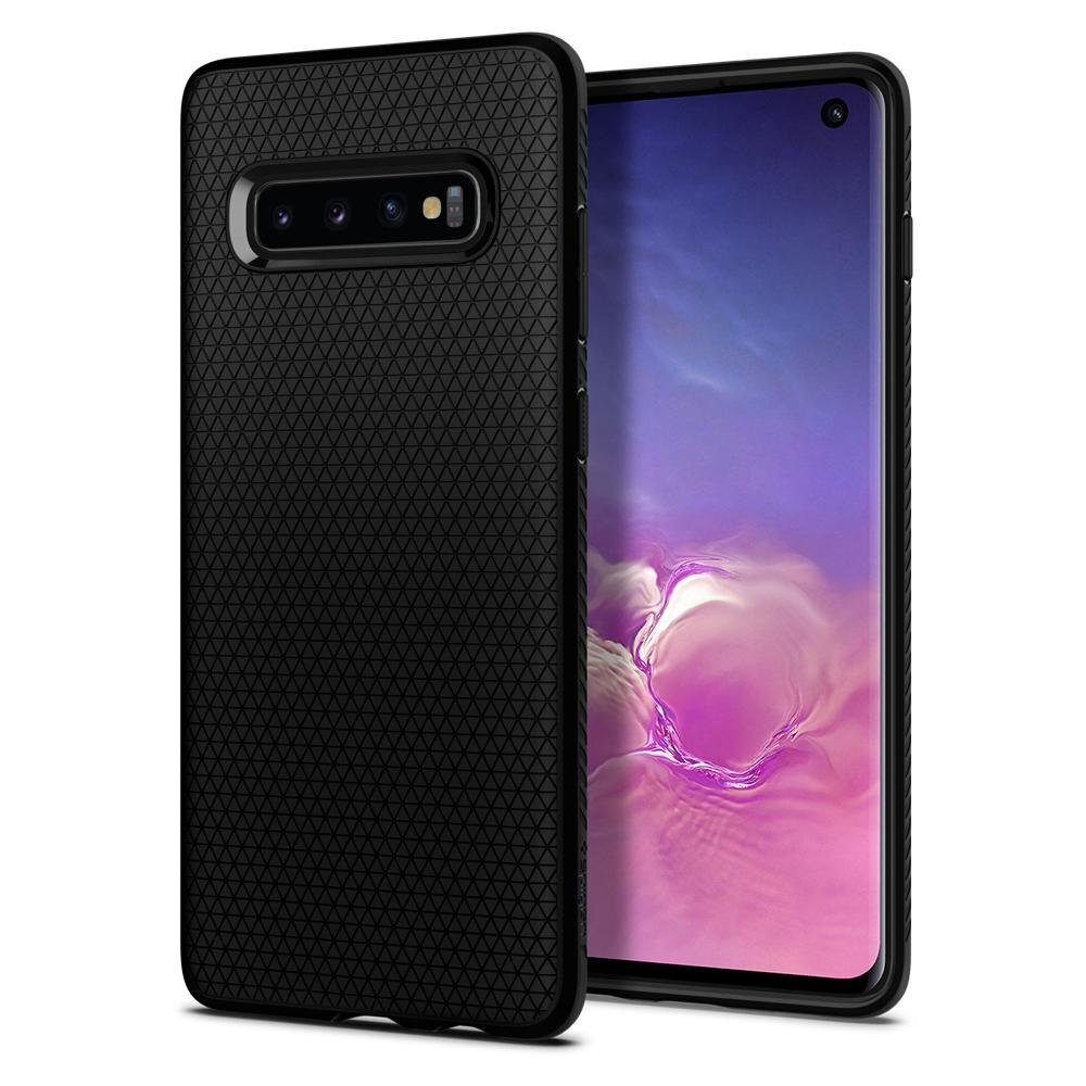 Spigen Liquid Air, skirtas Samsung Galaxy S10, juodas цена и информация | Telefono dėklai | pigu.lt