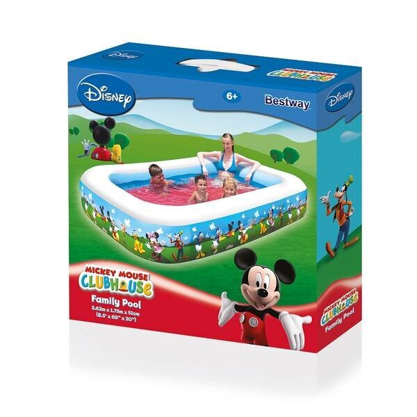 Pripučiamas baseinas Mickey Mouse, 262x175x51 cm kaina ir informacija | Baseinai | pigu.lt