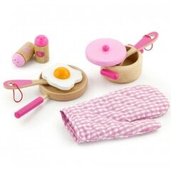 Žaislinis medinis virtuvės priedų rinkinys kaina ir informacija | Žaislai kūdikiams | pigu.lt