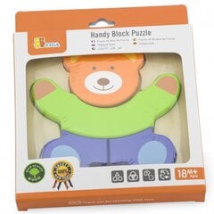 Первый деревянный пазл VIGA Baby Teddy цена и информация | Игрушки для малышей | pigu.lt