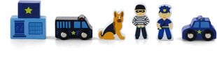 Набор деревянных фигурок "Полицейский", Viga, 6 шт. цена и информация | Игрушки для малышей | pigu.lt