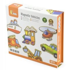 Medinių magnetujų komplektas „Transporto priemonės“, Viga kaina ir informacija | Žaislai kūdikiams | pigu.lt