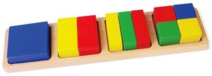 Головоломка с геометрическими фигурами - прямоугольники Viga, 11 деталей цена и информация | Развивающие игрушки | pigu.lt