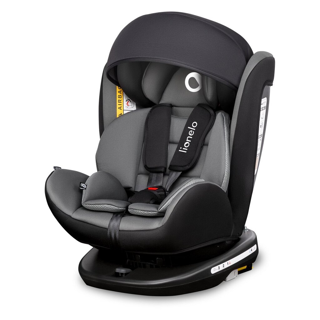 Automobilinė kėdutė Lionelo Bastiaan, 0-36 kg, GREY (black base) kaina ir informacija | Autokėdutės | pigu.lt