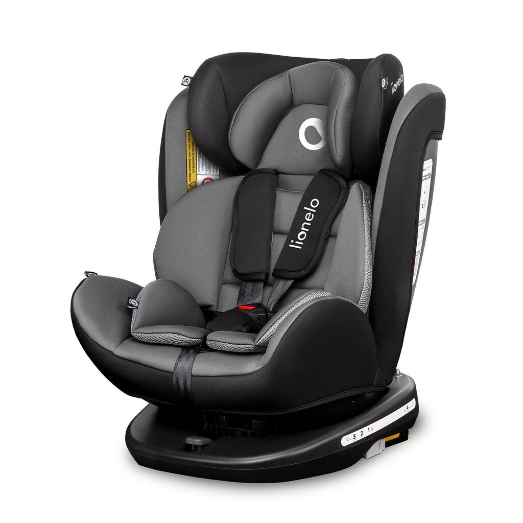 Automobilinė kėdutė Lionelo Bastiaan, 0-36 kg, GREY (black base) цена и информация | Autokėdutės | pigu.lt