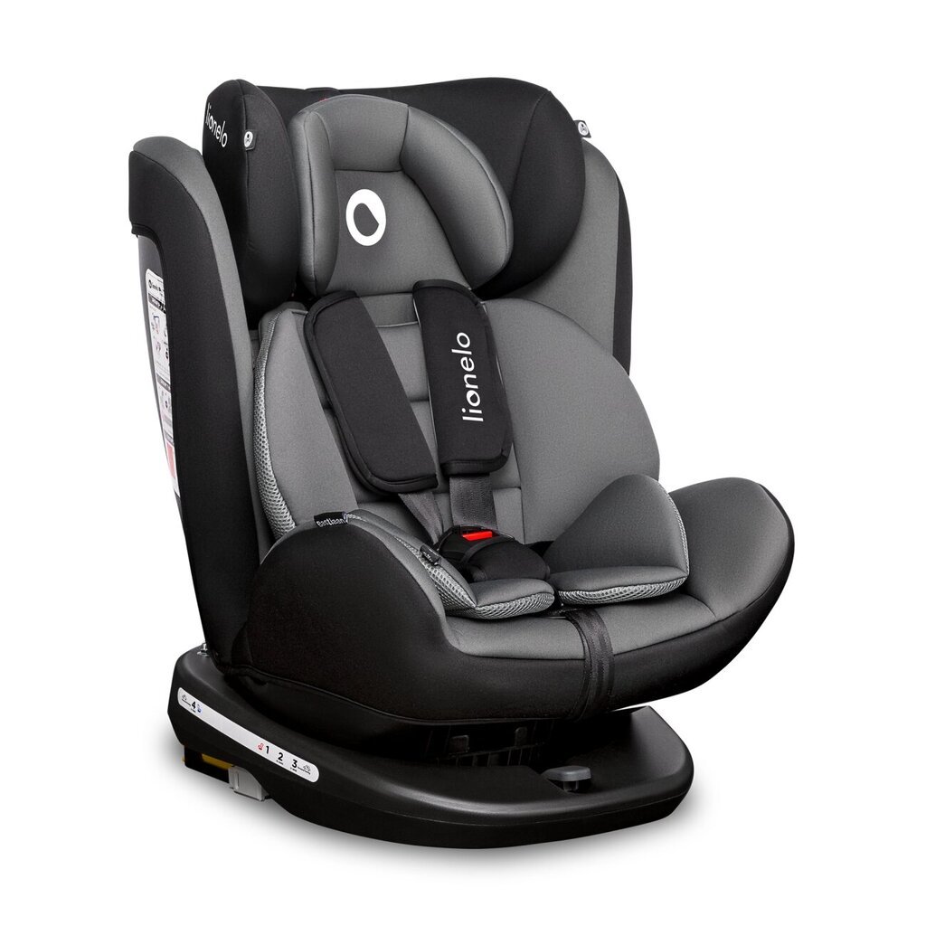 Automobilinė kėdutė Lionelo Bastiaan, 0-36 kg, GREY (black base) kaina ir informacija | Autokėdutės | pigu.lt