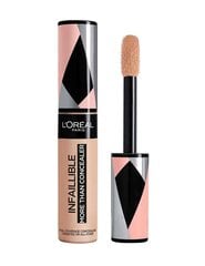 Visiško padengimo maskuoklis L'Oreal Paris Infaillible More Than Concealer 11 ml, 324 Oatmeal, 324 Oatmeal kaina ir informacija | Makiažo pagrindai, pudros | pigu.lt