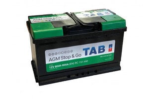 Аккумулятор TAB AGM Stop & Go 80Ah 800A цена и информация | Akumuliatoriai | pigu.lt