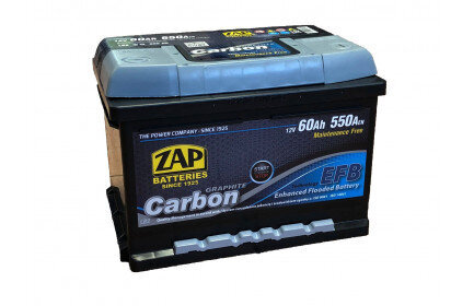 ZAP Carbon EFB 60Ah 550A akumuliatorius kaina ir informacija | Akumuliatoriai | pigu.lt