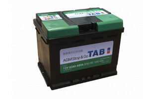 Akumuliatorius TAB Stop&Go AGM 60Ah 680A kaina ir informacija | Akumuliatoriai | pigu.lt