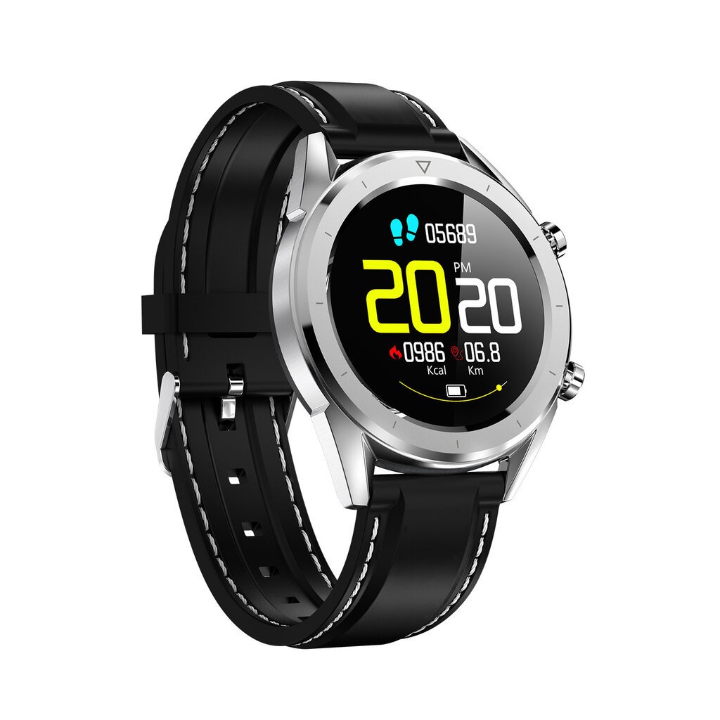 DT NO.1 DT28 Silver/Black kaina ir informacija | Išmanieji laikrodžiai (smartwatch) | pigu.lt