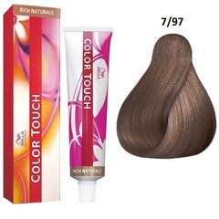 Profesionalūs plaukų dažai Wella Professionals Color Touch, Nr.7/97 Medium Brown/Cendre, 60 ml kaina ir informacija | Plaukų dažai | pigu.lt