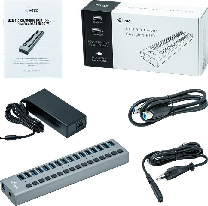 ITEC U3CHARGEHUB16 kaina ir informacija | Adapteriai, USB šakotuvai | pigu.lt