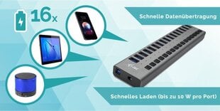 ITEC U3CHARGEHUB16 kaina ir informacija | Adapteriai, USB šakotuvai | pigu.lt