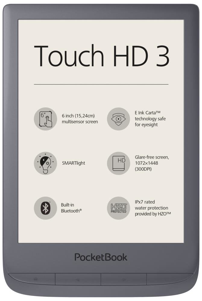 PocketBook Touch HD 3, 6", pilkas