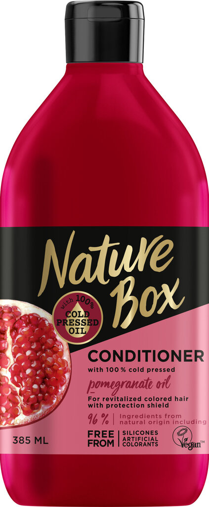 Plaukų balzamas su granatų aliejumi NATURE BOX Pomegranat 385 ml цена и информация | Balzamai, kondicionieriai | pigu.lt