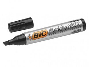 Перманентный маркер Bic Eco 2300 4-5 мм, со скошенным наконечником, черный, 1 шт. 300096 цена и информация | Канцелярские товары | pigu.lt