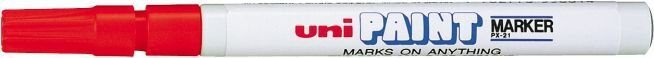 Permanentinis žymeklis Uni Uniball PX21R, raudonas цена и информация | Kanceliarinės prekės | pigu.lt