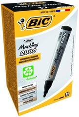 Permanentinis žymeklis Bic Eco 2000 2-5 mm, juodas kaina ir informacija | Rašymo priemonės | pigu.lt