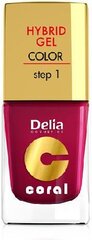 Gelinis nagų lakas Delia Cosmetics Coral 11 ml, 06 Cherry kaina ir informacija | Лаки, укрепители для ногтей | pigu.lt