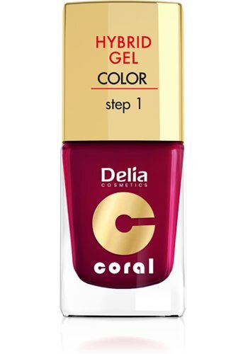 Gelinis nagų lakas Delia Cosmetics Coral Hybrid Step1 11 ml, 12 Border kaina ir informacija | Nagų lakai, stiprintojai | pigu.lt