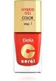 Gelinis nagų lakas Delia Cosmetics Coral Hybrid Step1 11 ml, 14 Orange Red