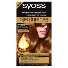 Plaukų dažai SYOSS OLEO INTENSE, 6-80 Hazelnut Blond kaina ir informacija | Plaukų dažai | pigu.lt