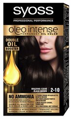 Plaukų dažai SYOSS OLEO INTENSE 2-10 Juodai ruda kaina ir informacija | Plaukų dažai | pigu.lt