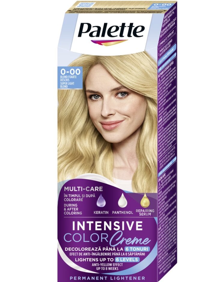 Kreminiai plaukų dažai Schwarzkopf Palette Intensive Color Creme, 0-00 (E20) Super light blond kaina ir informacija | Plaukų dažai | pigu.lt