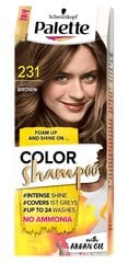 Dažomasis plaukų šampūnas Schwarzkopf Palette Color, 231 Light Brown kaina ir informacija | Краска для волос | pigu.lt