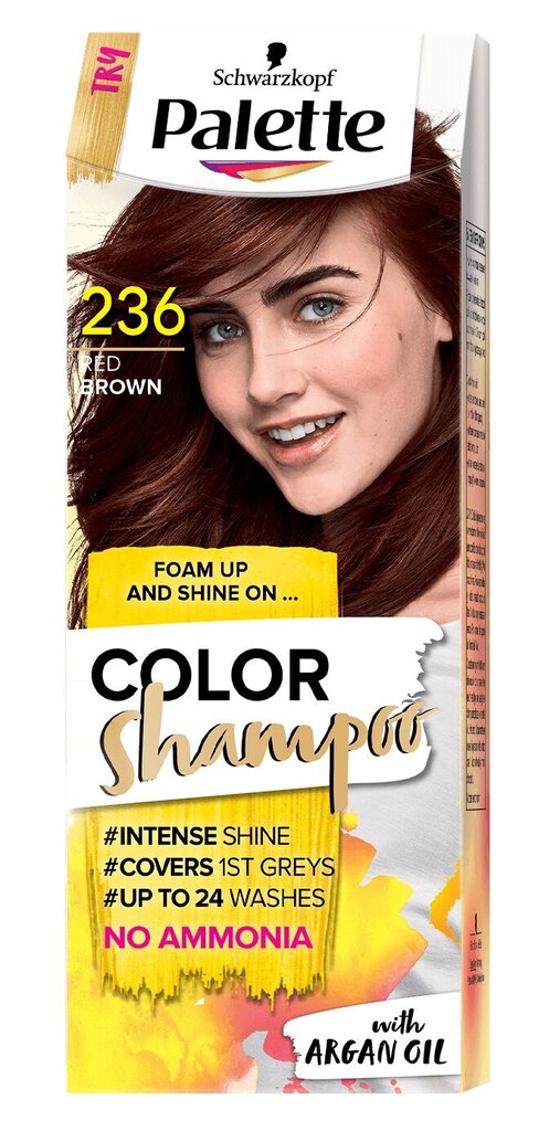 Dažomasis plaukų šampūnas Schwarzkopf Palette Color, 236 Chestnut цена и информация | Plaukų dažai | pigu.lt