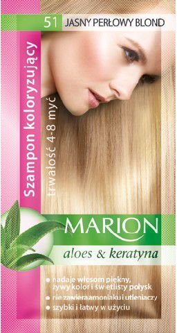 Dažantis plaukų šampūnas Marion 51 Bright Pearl Blonde, 40 ml kaina ir informacija | Plaukų dažai | pigu.lt