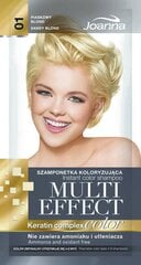 Окрашивающий шампунь для волос Joanna Multi Effect 35 г, 01 Sandy Blonde цена и информация | Краска для волос | pigu.lt