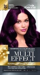 Окрашивающий шампунь для волос Joanna Multi Effect 35 г, 07 Deep Burgundy цена и информация | Краска для волос | pigu.lt