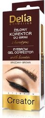 Гелевая краска для бровей с кератином Delia Cosmetics Creator 7 мл, Brown цена и информация | Карандаши, краска для бровей | pigu.lt