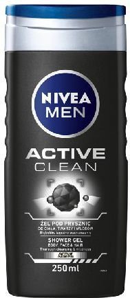 Dušo želė vyrams Nivea Active Clean, 250 ml kaina ir informacija | Dušo želė, aliejai | pigu.lt