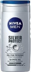 Dušo želė vyrams NIVEA MEN SILVER PROTECT, 250ml kaina ir informacija | Dušo želė, aliejai | pigu.lt