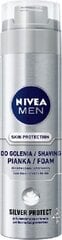 Skutimosi putos Nivea Men Silver Protect, 200 ml kaina ir informacija | Skutimosi priemonės ir kosmetika | pigu.lt